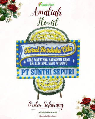 Papan Bunga Duka di Kota Bambu Selatan